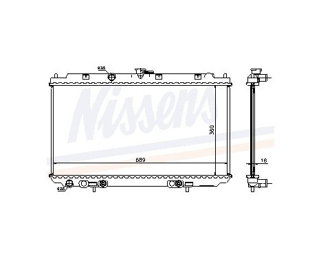 Radiator, engine cooling 67345A Nissens