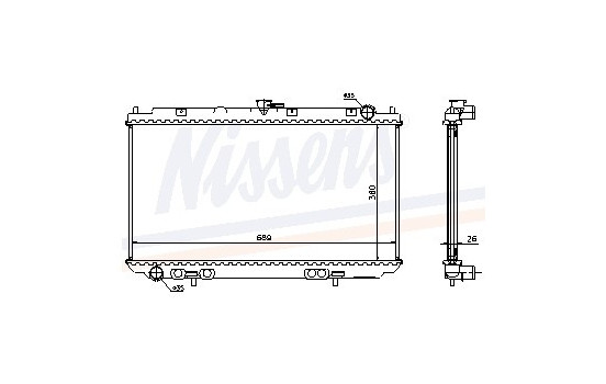 Radiator, engine cooling 67349A Nissens