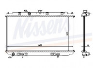 Radiator, engine cooling 67350A Nissens