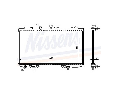 Radiator, engine cooling 67350A Nissens