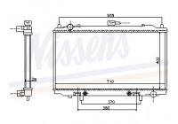 Radiator, engine cooling 67352 Nissens