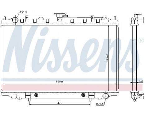 Radiator, engine cooling 67352 Nissens, Image 2