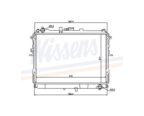 Radiator, engine cooling 67358 Nissens