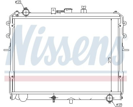 Radiator, engine cooling 67358 Nissens, Image 2