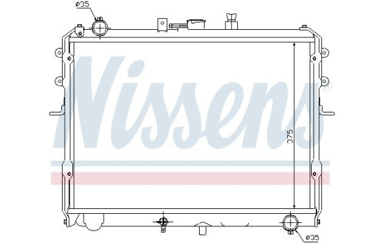 Radiator, engine cooling 67358 Nissens, Image 2