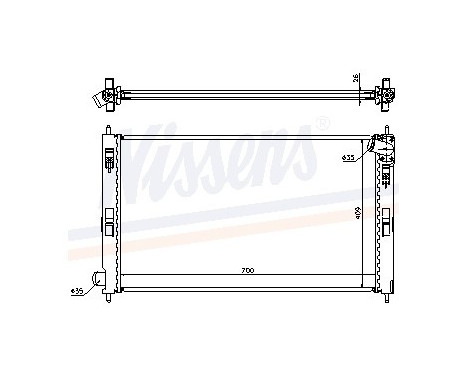 Radiator, engine cooling 67359 Nissens