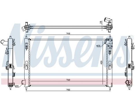 Radiator, engine cooling 67359 Nissens, Image 2