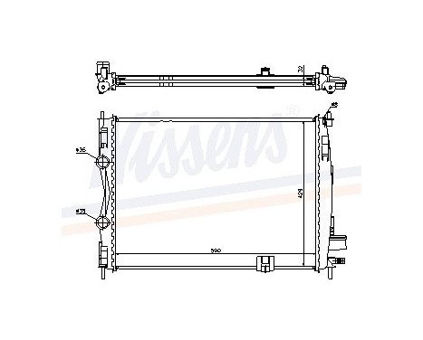 Radiator, engine cooling 67360 Nissens