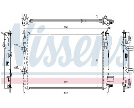 Radiator, engine cooling 67360 Nissens, Image 6