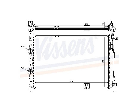 Radiator, engine cooling 67361 Nissens