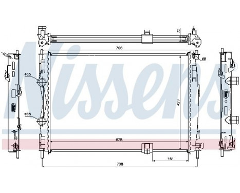 Radiator, engine cooling 67361 Nissens, Image 2