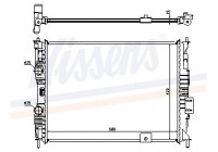 Radiator, engine cooling 67363 Nissens