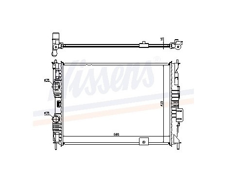 Radiator, engine cooling 67363 Nissens