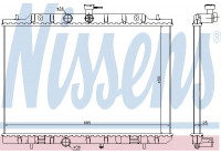 Radiator, engine cooling 67365 Nissens