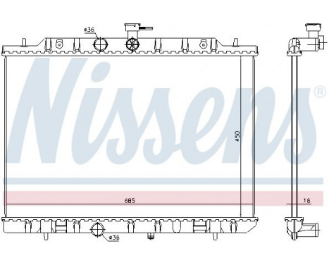 Radiator, engine cooling 67365 Nissens, Image 2