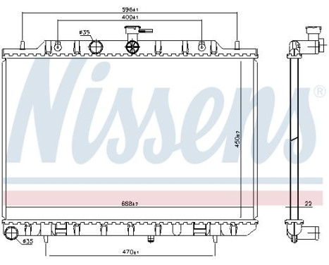 Radiator, engine cooling 67366 Nissens, Image 6