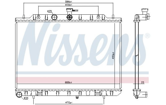 Radiator, engine cooling 67366 Nissens, Image 6