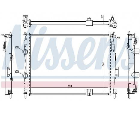 Radiator, engine cooling 67367 Nissens