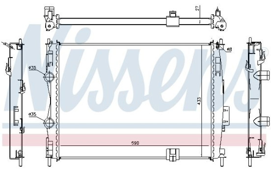 Radiator, engine cooling 67367 Nissens