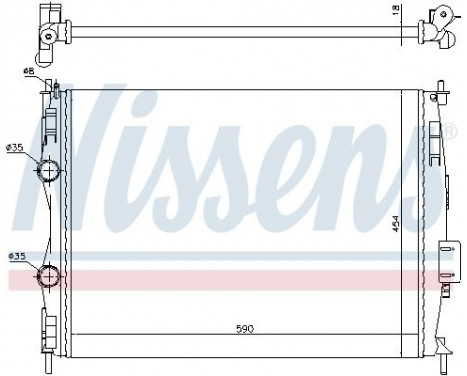 Radiator, engine cooling 67368 Nissens