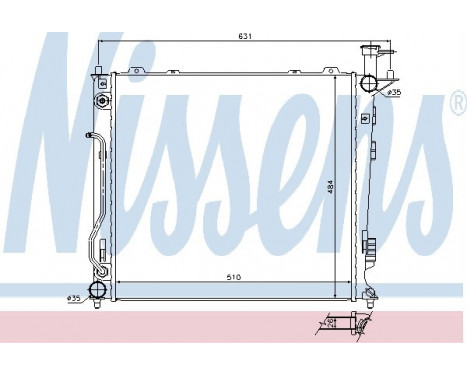 Radiator, engine cooling 67465 Nissens