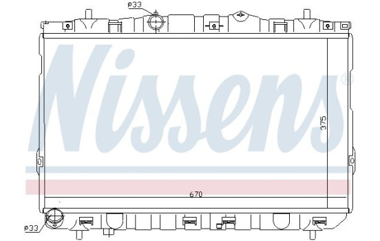 Radiator, engine cooling 67469 Nissens