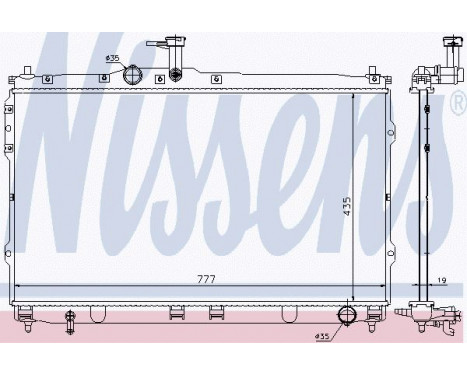 Radiator, engine cooling 67472 Nissens