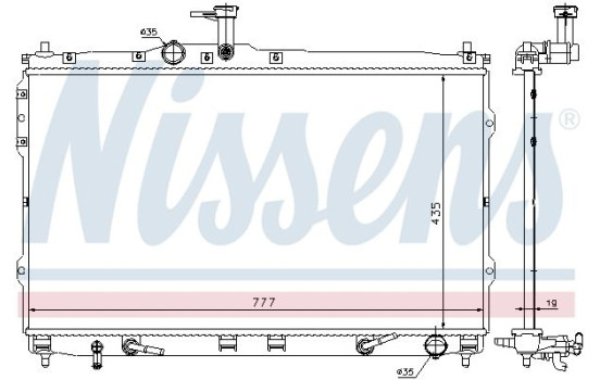 Radiator, engine cooling 67474 Nissens, Image 2