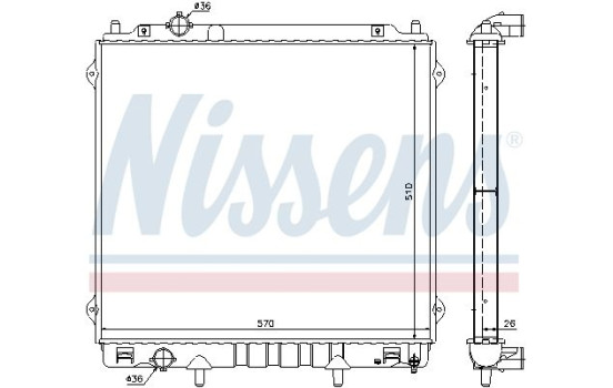 Radiator, engine cooling 67483 Nissens, Image 2