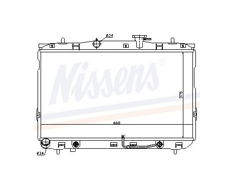 Radiator, engine cooling 67489 Nissens