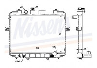 Radiator, engine cooling 67497 Nissens