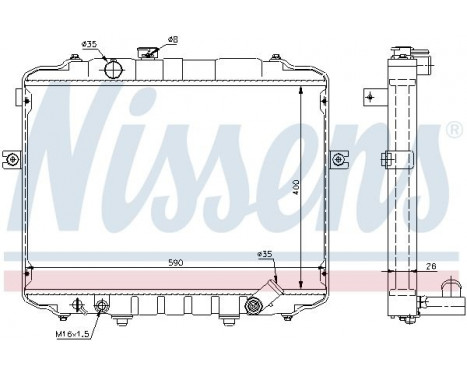 Radiator, engine cooling 67497 Nissens, Image 2