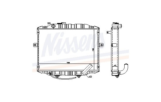Radiator, engine cooling 67498 Nissens