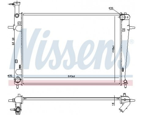 Radiator, engine cooling 675003 Nissens