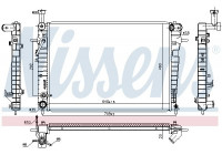 Radiator, engine cooling 675005 Nissens