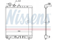 Radiator, engine cooling 675006 Nissens