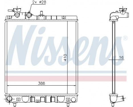 Radiator, engine cooling 675006 Nissens