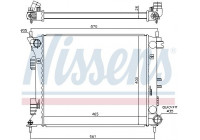 Radiator, engine cooling 675007 Nissens