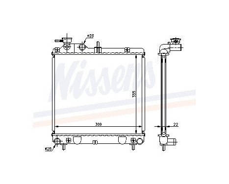 Radiator, engine cooling 67500A Nissens
