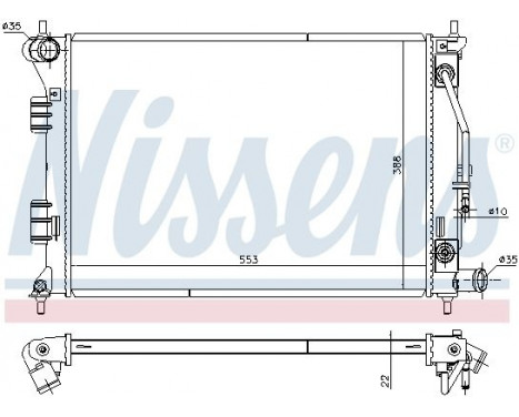 Radiator, engine cooling 675014 Nissens