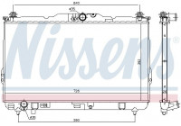 Radiator, engine cooling 675017 Nissens