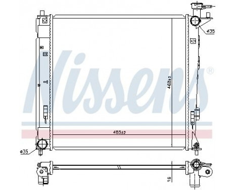 Radiator, engine cooling 675019 Nissens