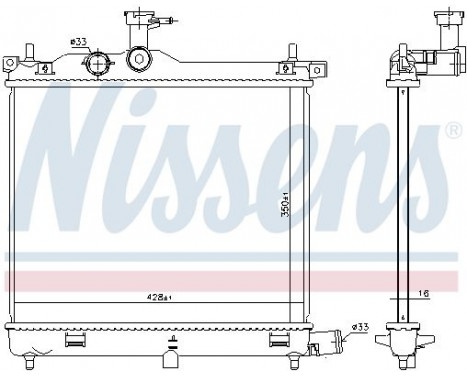 Radiator, engine cooling 675023 Nissens