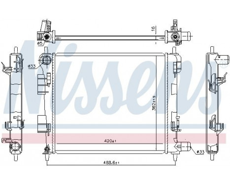 Radiator, engine cooling 675024 Nissens