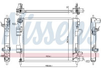 Radiator, engine cooling 675025 Nissens