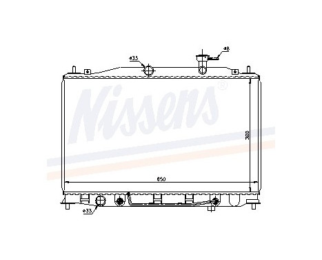 Radiator, engine cooling 67503 Nissens