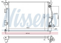 Radiator, engine cooling 675038 Nissens