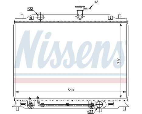 Radiator, engine cooling 67504 Nissens, Image 2