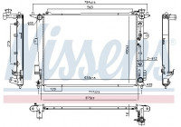 Radiator, engine cooling 675045 Nissens