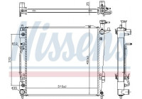 Radiator, engine cooling 675046 Nissens